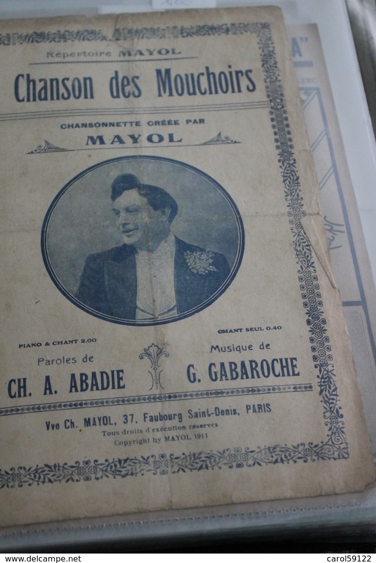 Partition De " La Chanson Des Mouchoirs " - Partitions Musicales Anciennes