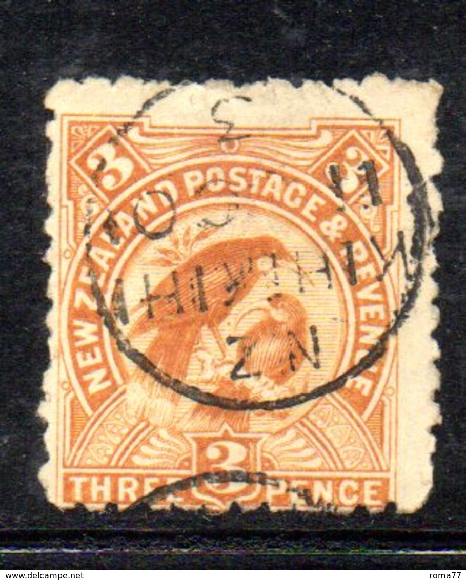 APR840 - NEW NUOVA ZELANDA 1898 , 3 P. Usato Con E Senza Filigrana (74+84) . Pieghetta . - Usati