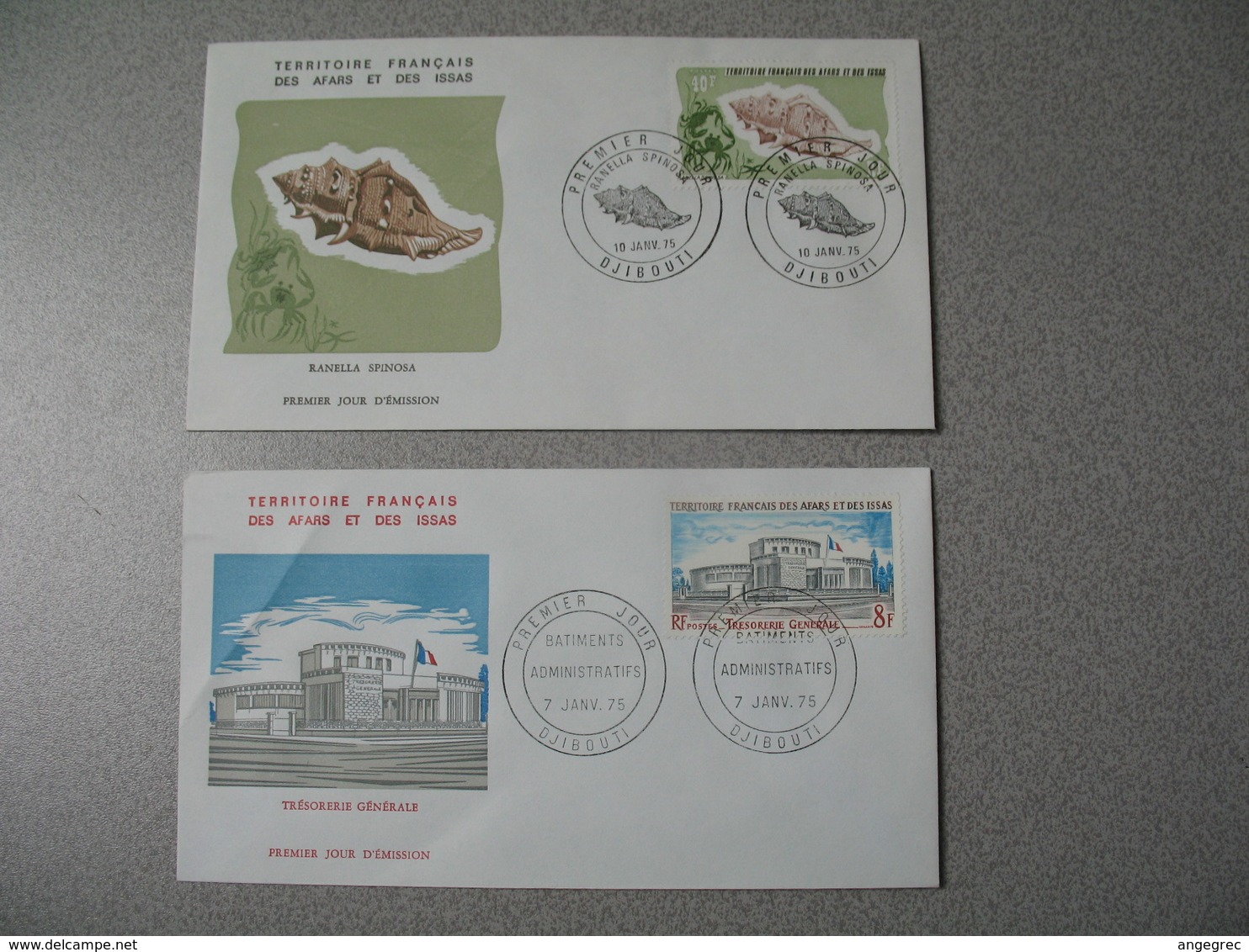 FDC  N° 394 Et 395   Afars Et Des Issas  1975    Cachet  Djibouti  à Voir - Lettres & Documents