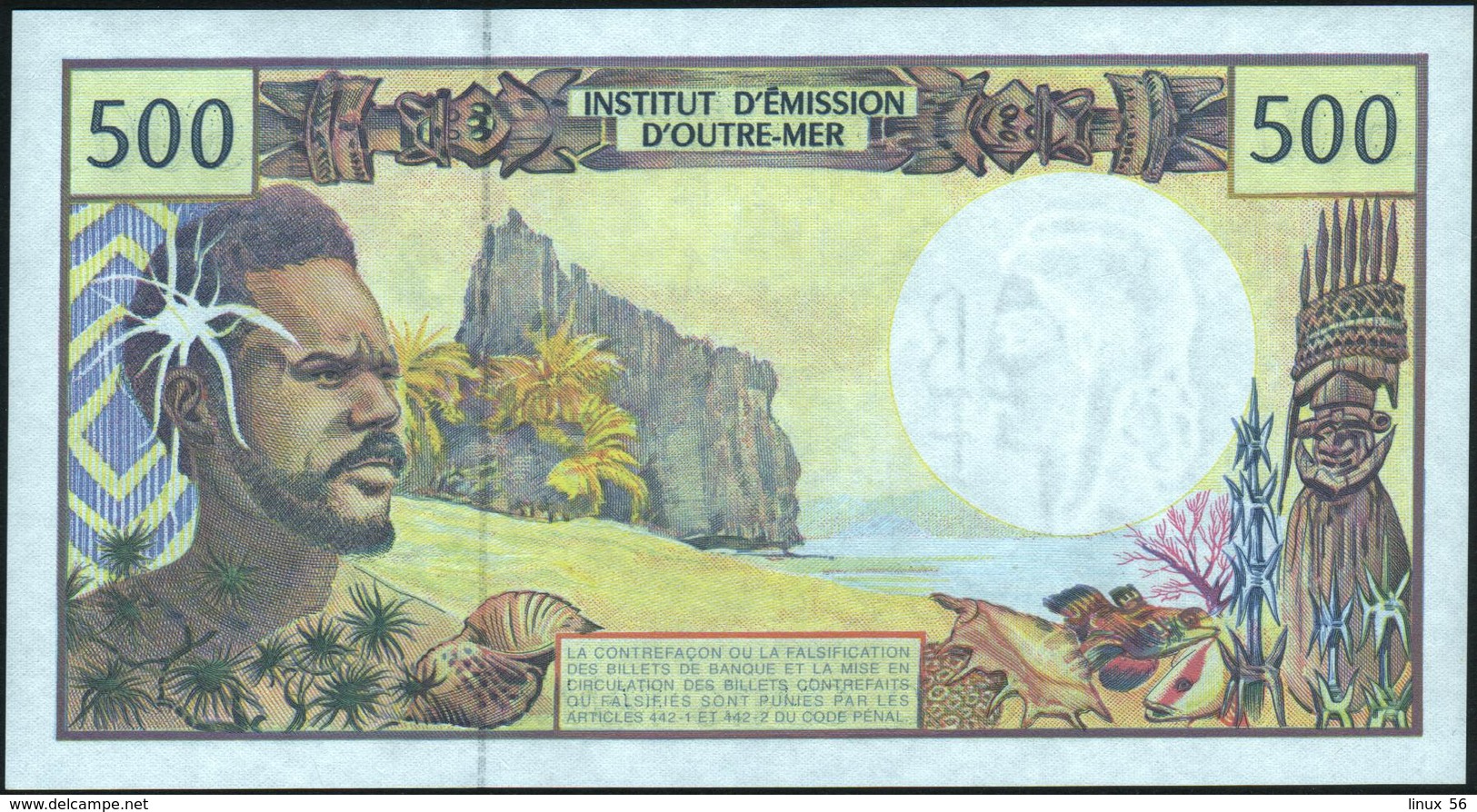 FRENCH PACIFIC TERRITORIES - 500 Francs Nd.(1990-2012) AU-UNC P.1 G - Frans Pacific Gebieden (1992-...)