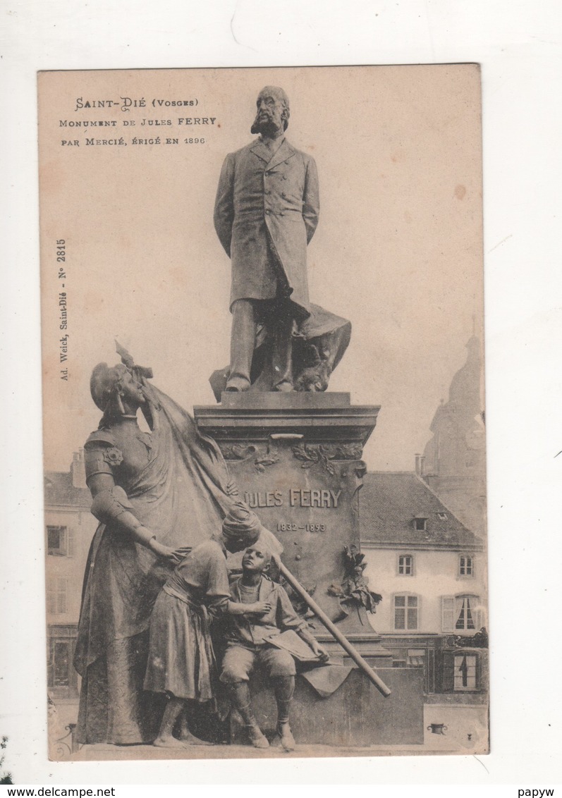 Saint Die Pub Album Souvenir Des Fetes Monument De Jules Ferry - Saint Die