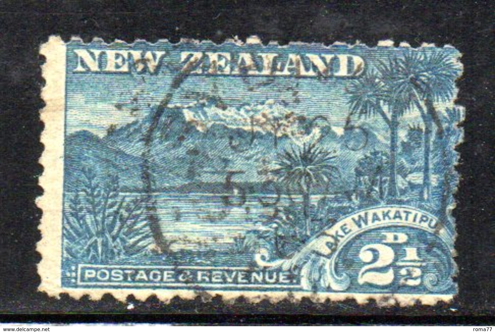 APR1065 - NEW NUOVA ZELANDA 1900 , 2 1/2 P. Usato Yvert 102 Dent  11  Filigrana  NZ/star. - Gebraucht