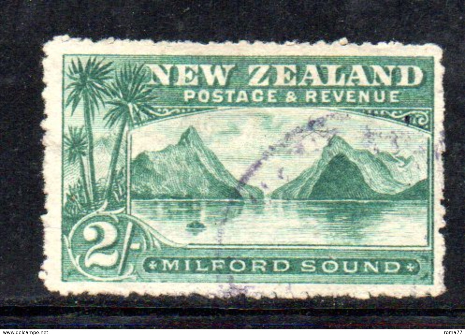 APR1070 - NEW NUOVA ZELANDA 1903 , 2 Sh. Usato Yvert 124 Dent  14  Filigrana  NZ/star. - Usati