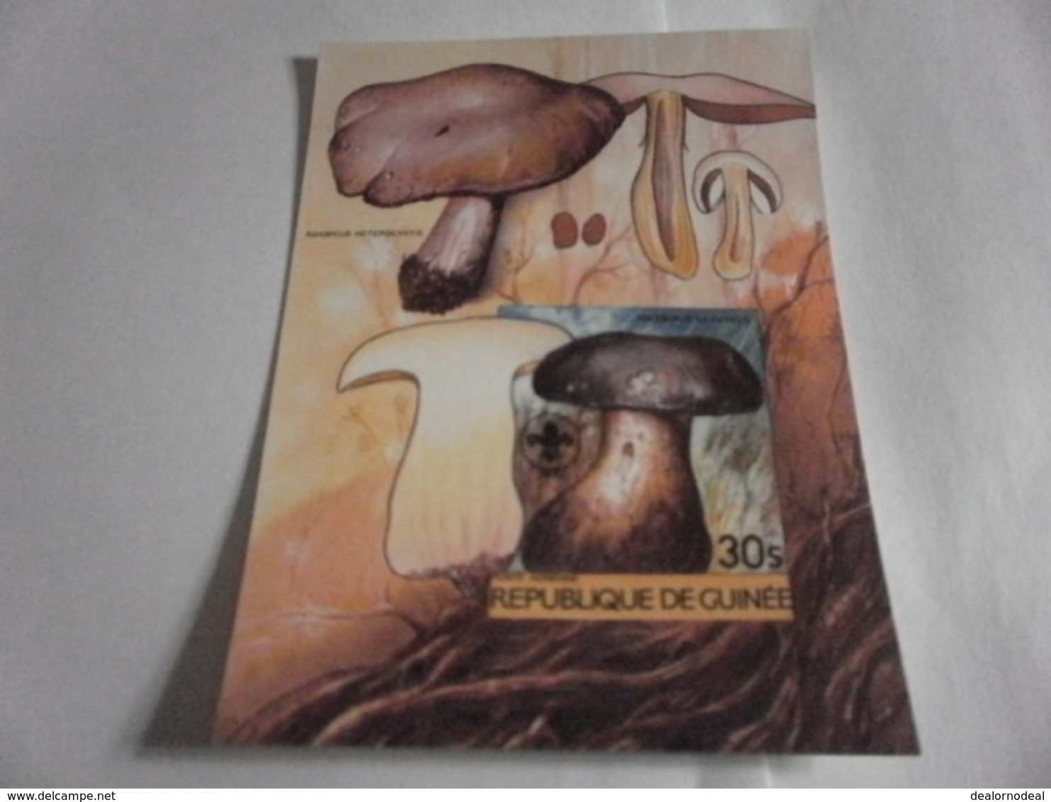 Miniature Sheet Imperf Mushrooms - Guinee (1958-...)