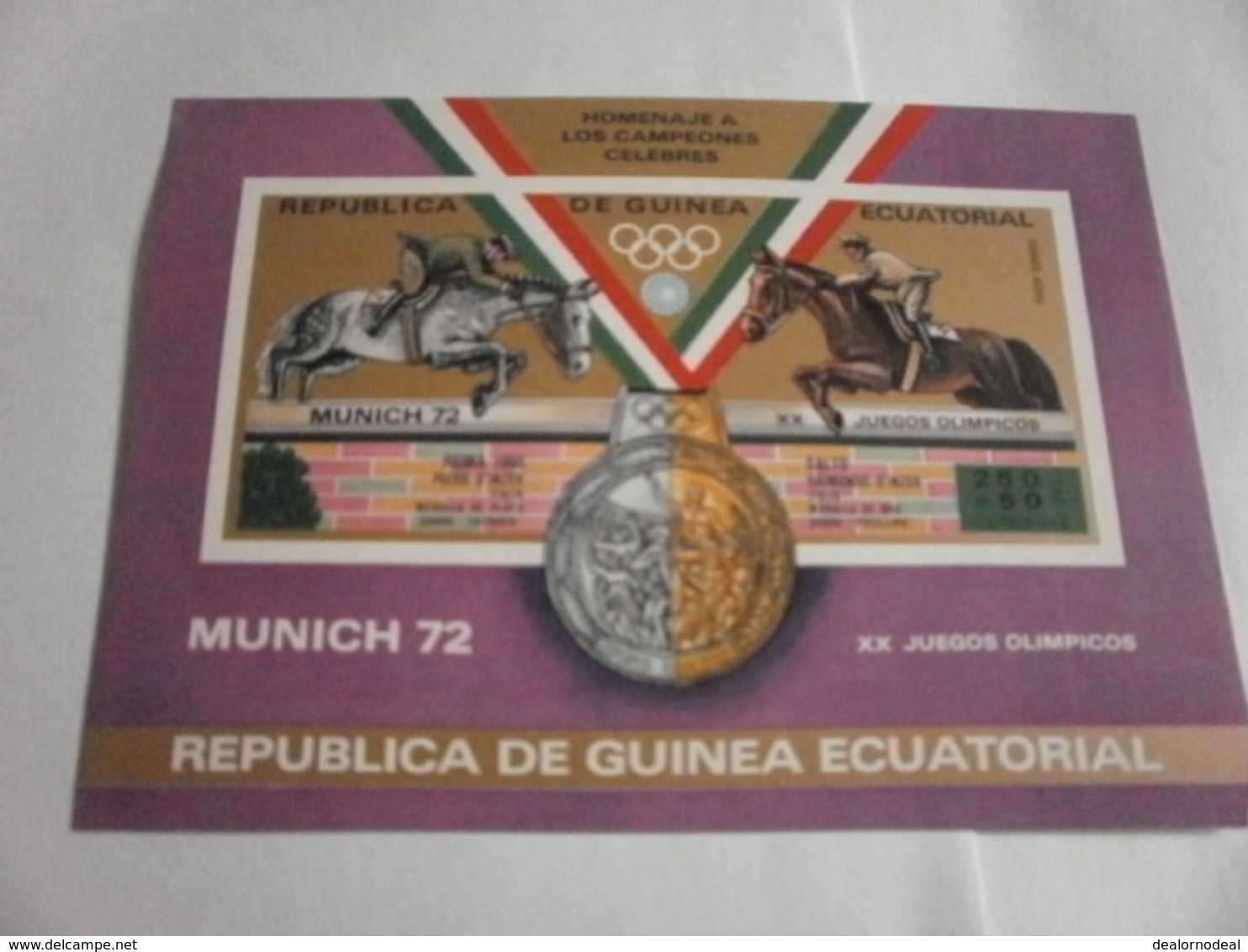 Miniature Sheet Imperf Munich 72 Equestrian - Equatorial Guinea