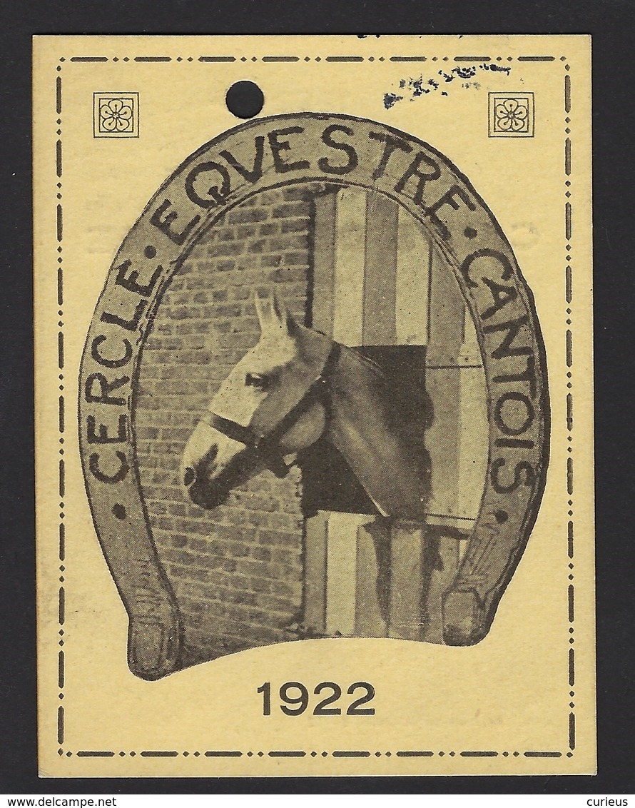 GENT * GAND * LIDKAART * CERCLE EQUESTRE GANTOIS * 1922 * ARNOLD VANDER HAEGHEN * VELDSTRAAT * RUE DES CHAMPS * 10.5 X 8 - Gent