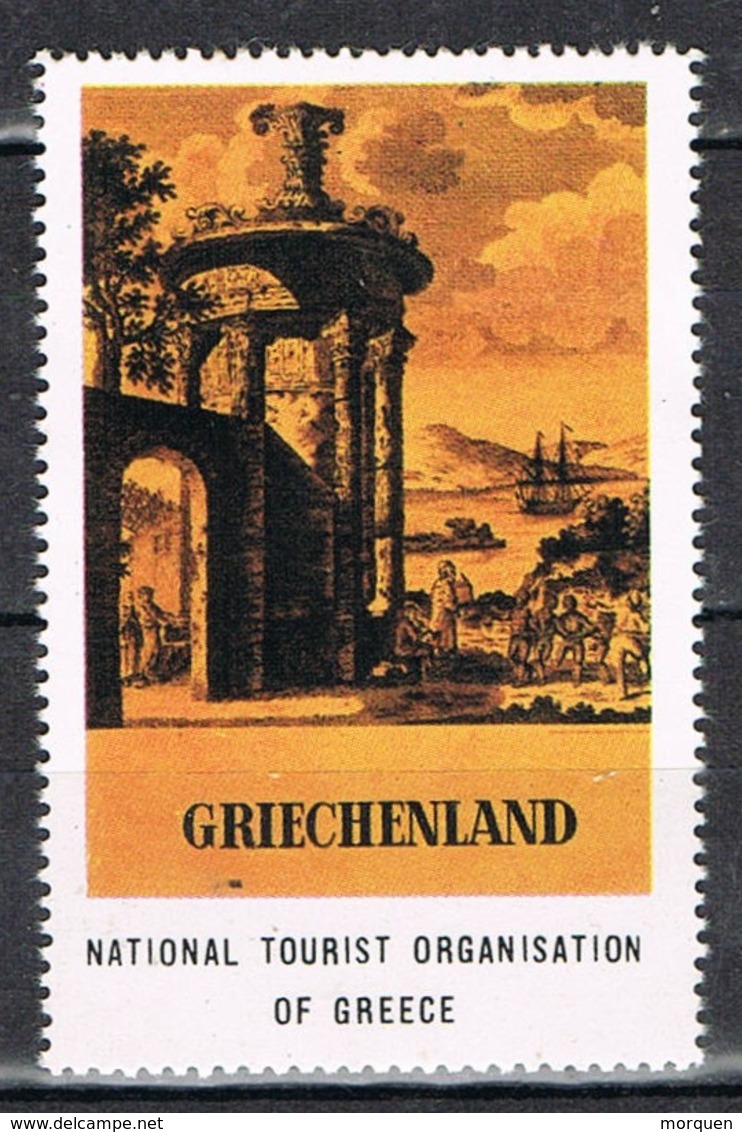 Viñeta, Label , Vignette GRECIA, Grece, Griechenland. Tourism, Turismo, Monumento ** - Abarten Und Kuriositäten