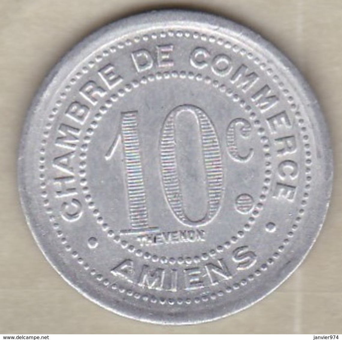 80. Somme. Amiens. Chambre De Commerce. 10 Centimes 1922 , En Aluminium - Monétaires / De Nécessité