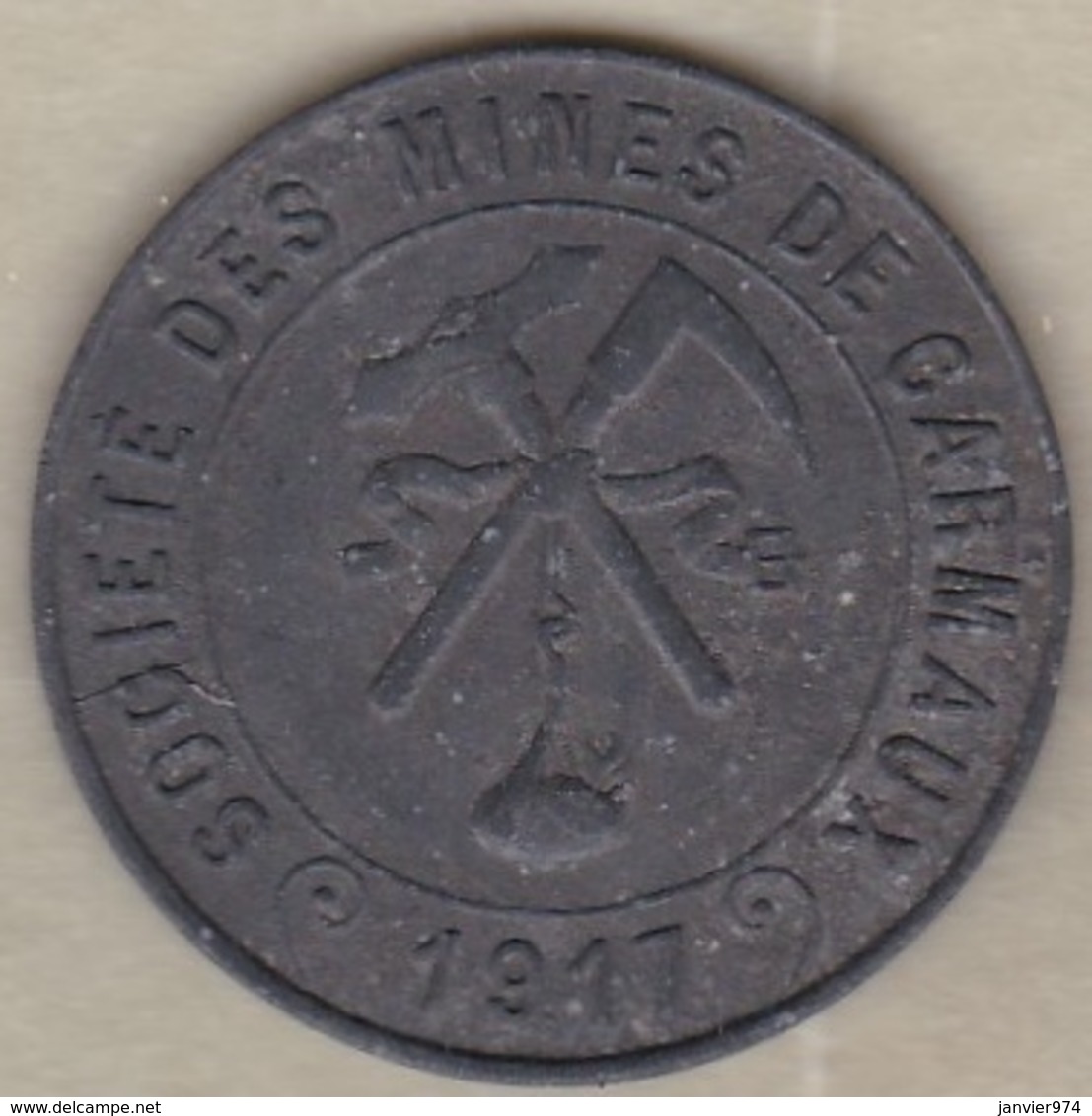 81. Tarn. Carmaux. Société Des Mines. 10 Centimes 1917, En Zinc - Monétaires / De Nécessité