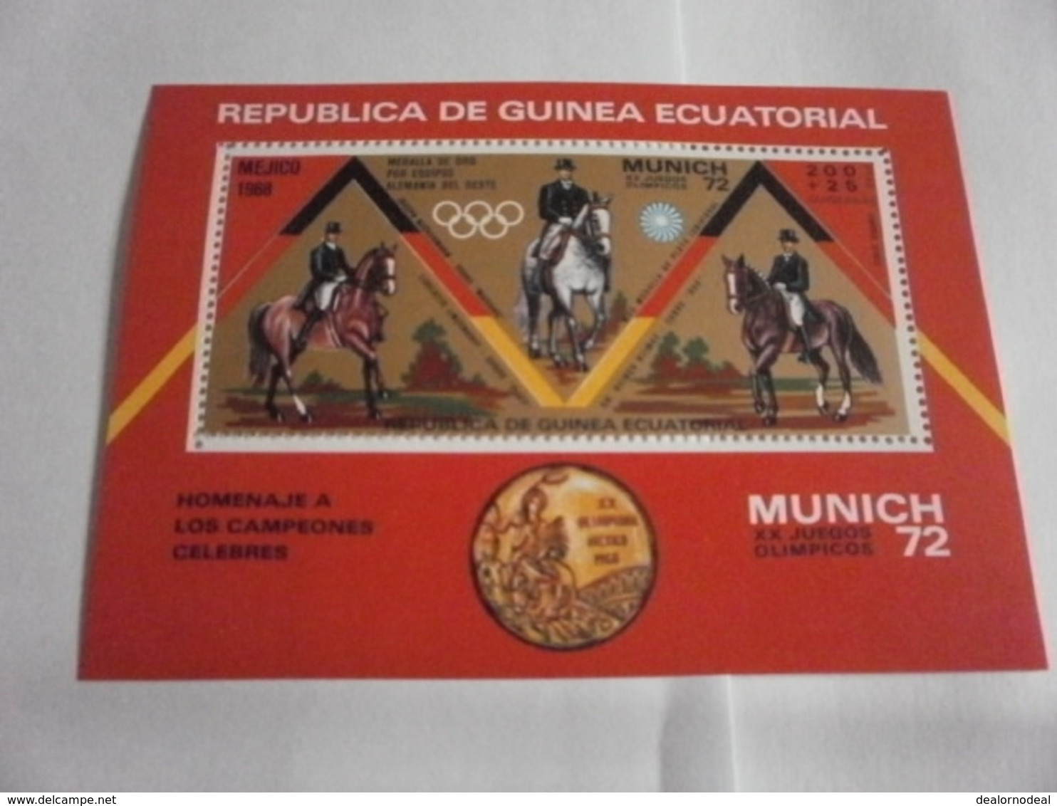 Miniature Sheet Perf Munich 72 Equestrian - Equatorial Guinea