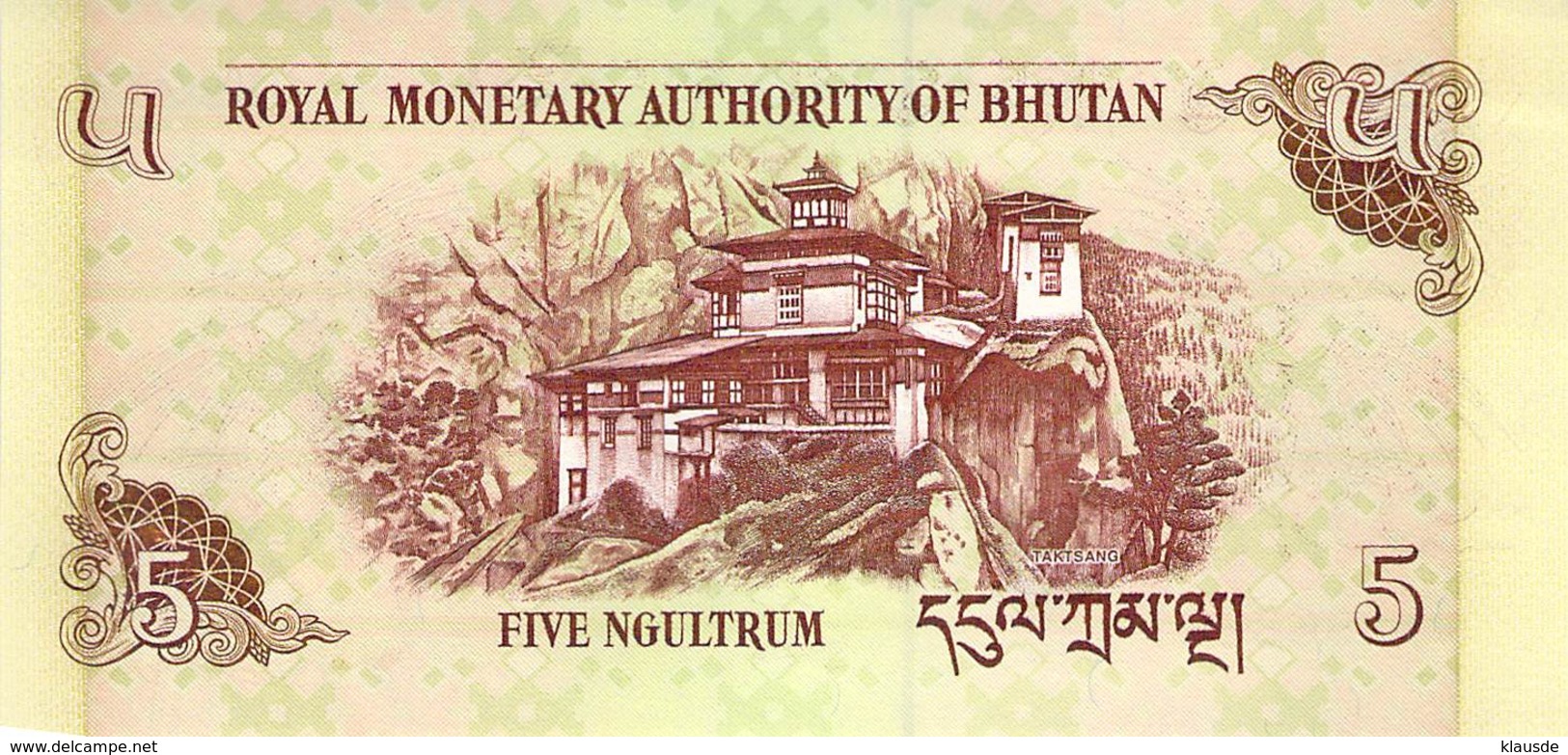Five Ngultrum Bhutan 2006 UNC - Bhutan
