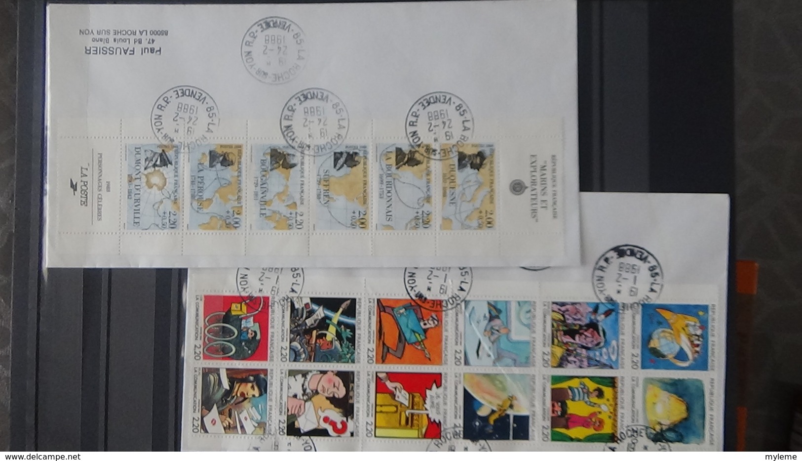 France timbres, blocs et carnets avec pour la plupart, de belles oblitérations. A saisir !!!