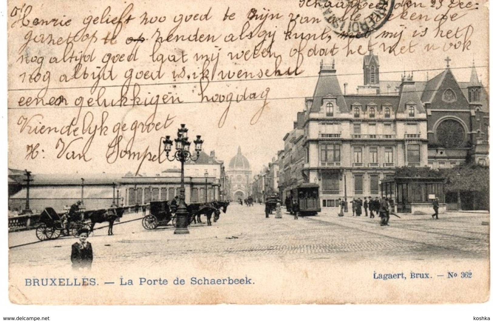 Bruxelles - Porte De Schaerbeek - Tram - Calèches - Lagaert - 1903 - C - Avenues, Boulevards