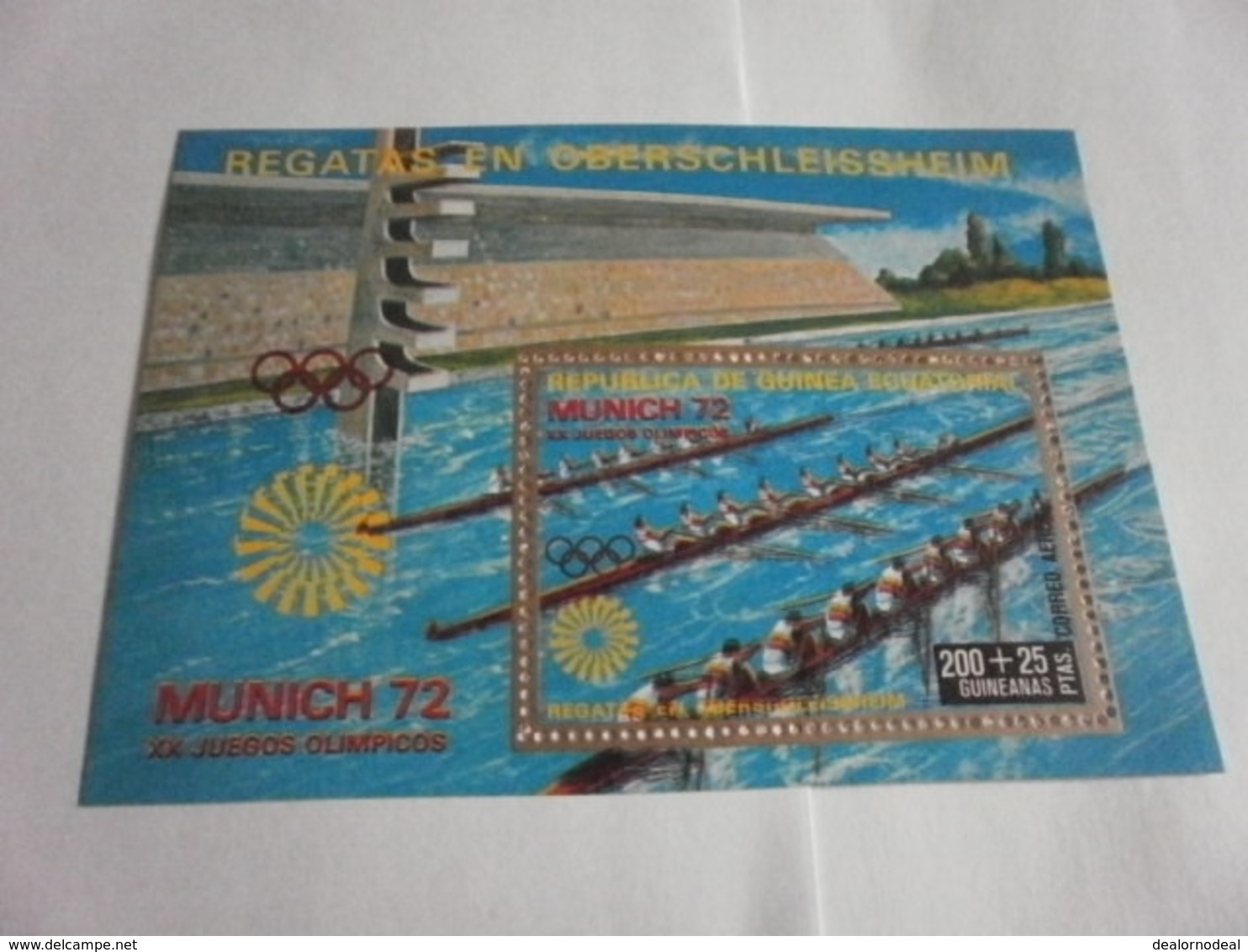 Miniature Sheet Perf Munich 72 Rowing - Equatorial Guinea