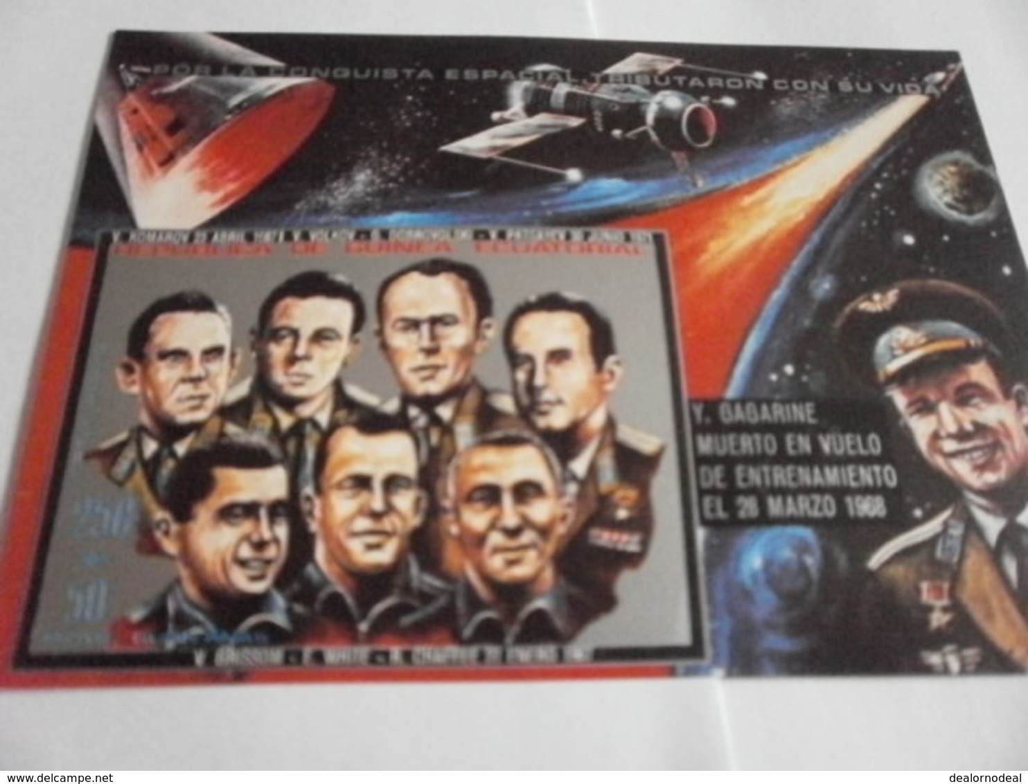 Miniature Sheet Imperf Russian Cosmonauts - Equatorial Guinea