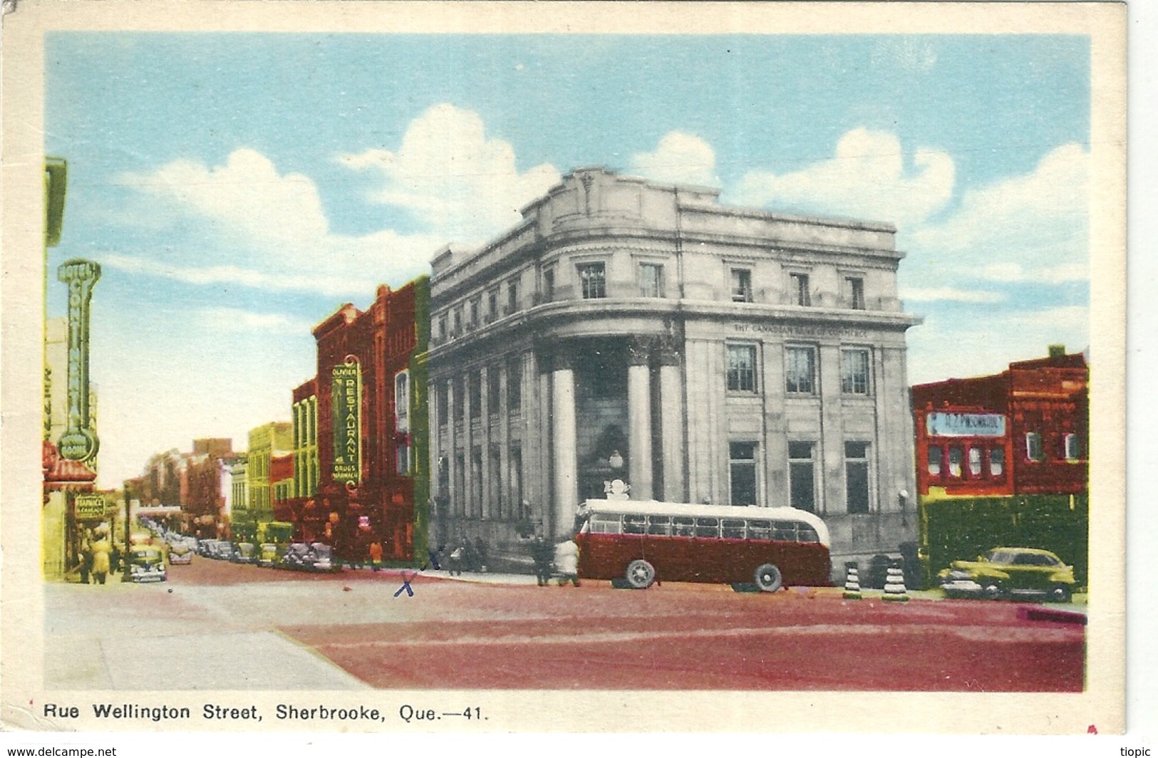 Superbe Cpa Couleur  Du  CANADA   -  Rue Wellington Street, Sherbrooke,  Que. -- 41 . - Zonder Classificatie