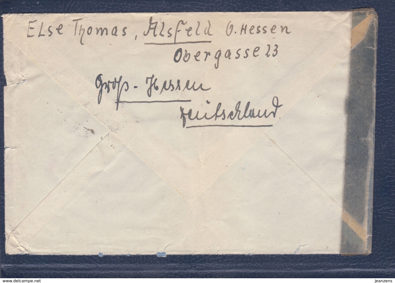 Lettre D'Alsfeld 02.04.1946 -> Camp De Hünenberg- Zensur/censored/Censure Des Internés + Zone US - Other & Unclassified