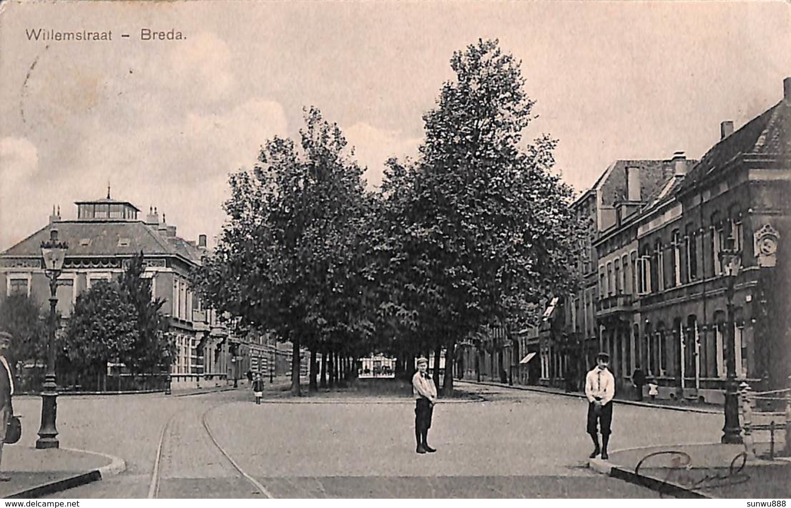 Breda - Willemstraat (animatie, Foto A. Van Erp, 1910) - Breda