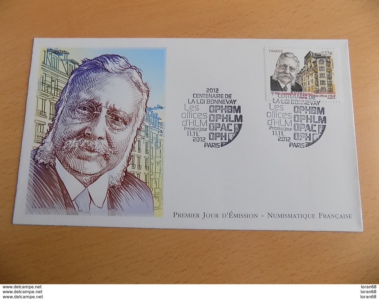 FDC France : Centenaire De La Loi Bonnevay (HLM) - Paris 11/11/2012 - 2010-2019