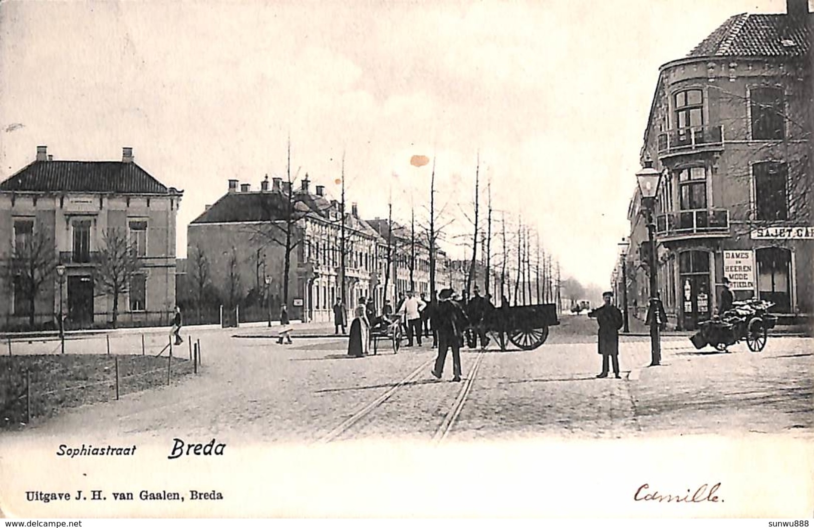 Breda - Sophiastraat (Uitg. J H Van Gaalen, Animatie 1906) - Breda