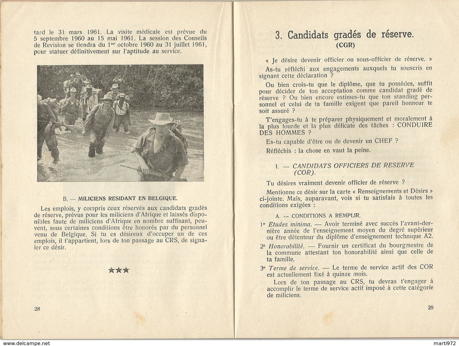 ABL Armée Belge Leger Bienvenue Aux Miliciens Levée 1961 Brochure  15 Photos Congo - Autres & Non Classés