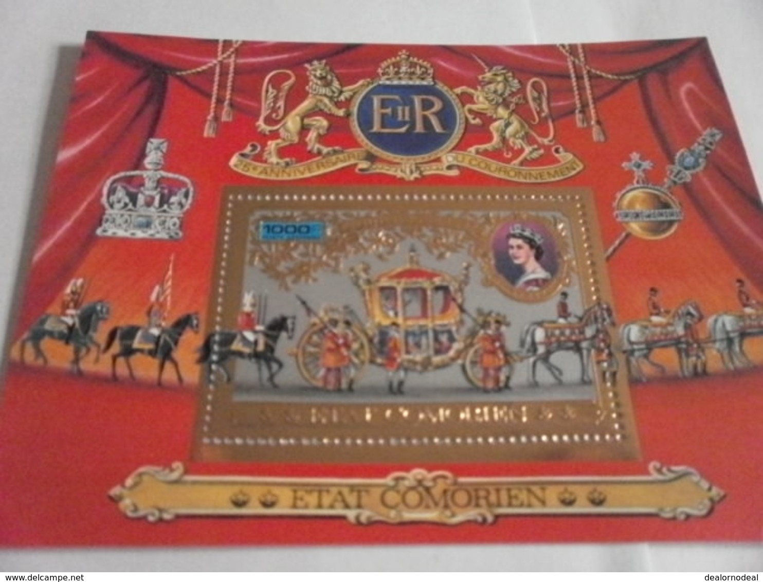 Miniature Sheet Perf Queen Elizabeth 25th Anniversary - Comoros