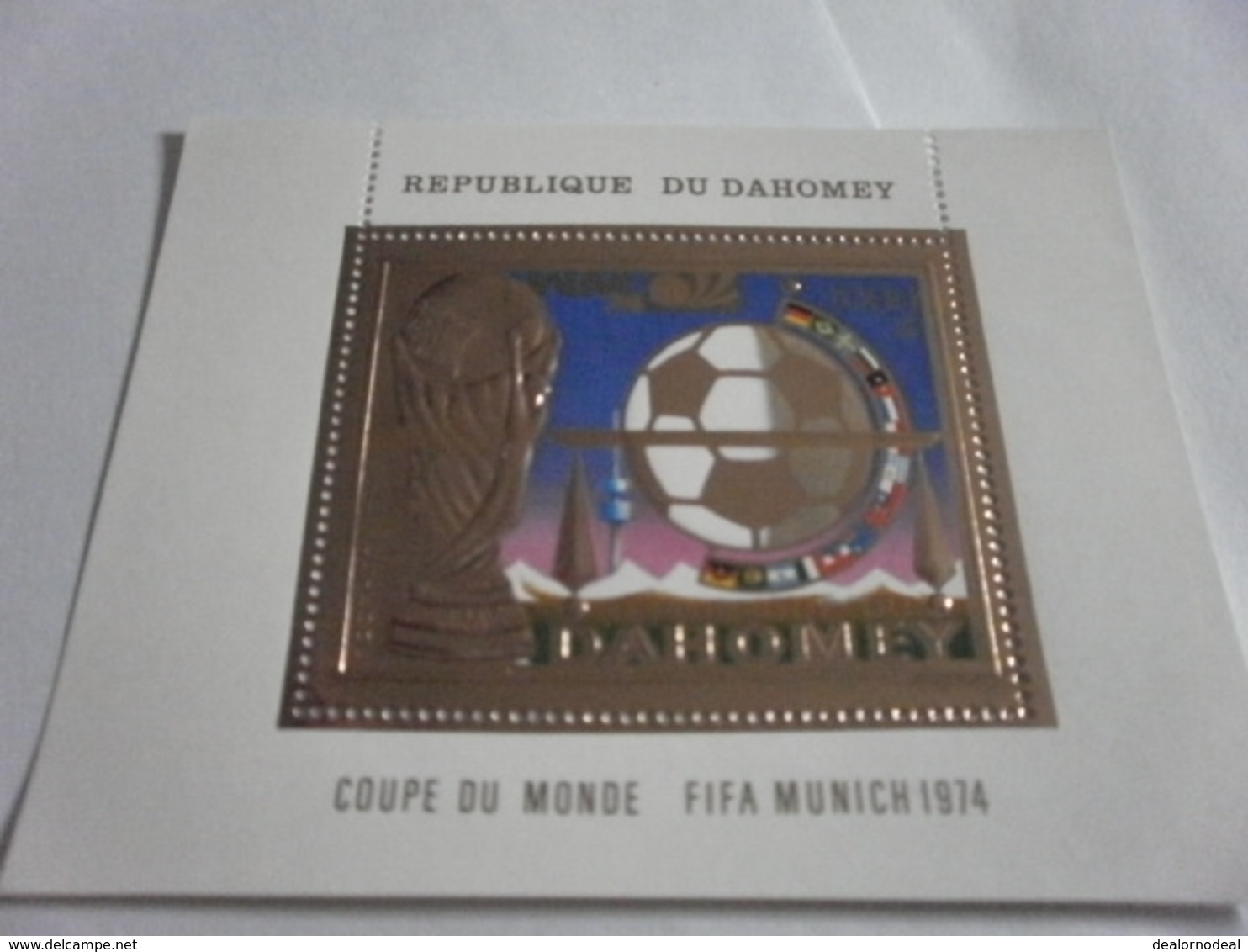 Miniature Sheet Perf Football World Cup Munich 1974 - Benin - Dahomey (1960-...)