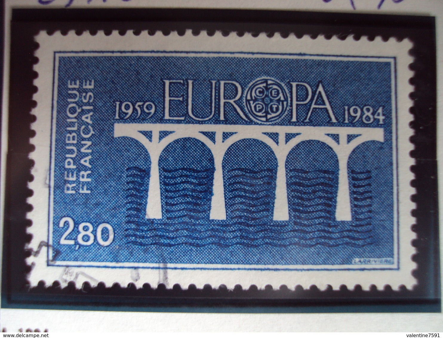 1984  - Timbre Oblitéré N°    2310   " Europa Bleu 2.80 F     "    0.30 - Oblitérés