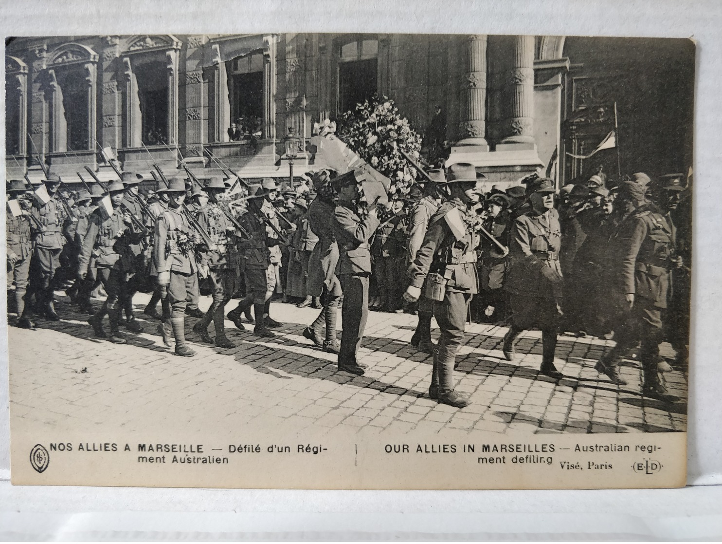 Nos Alliés à Marseille. Défilé Régiment Australien - Guerre 1914-18