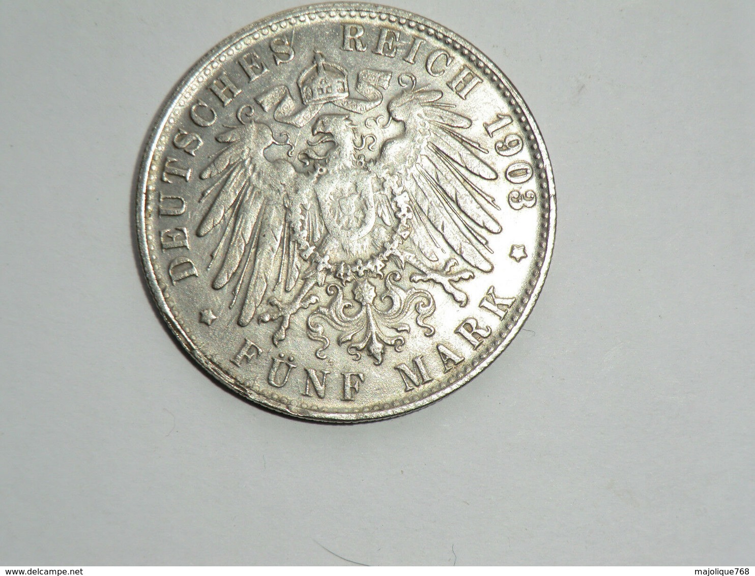 Monnaie De Germanie - 5 Mark Lettre J Hamburg 1903 En Argent En TTB+ - 2, 3 & 5 Mark Argento