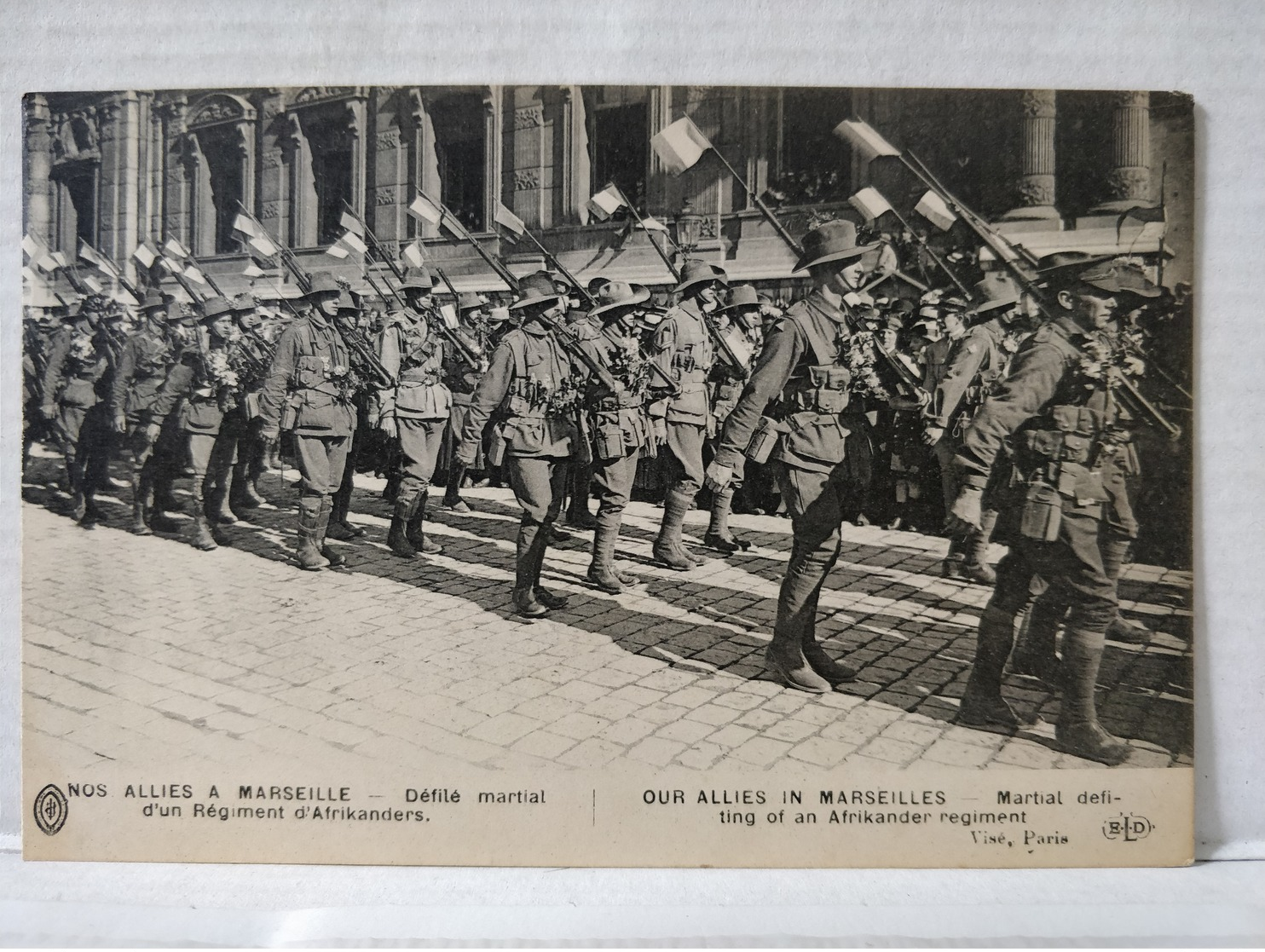 Nos Alliés à Marseille. Défilé Régiment Afrikanders - Guerre 1914-18