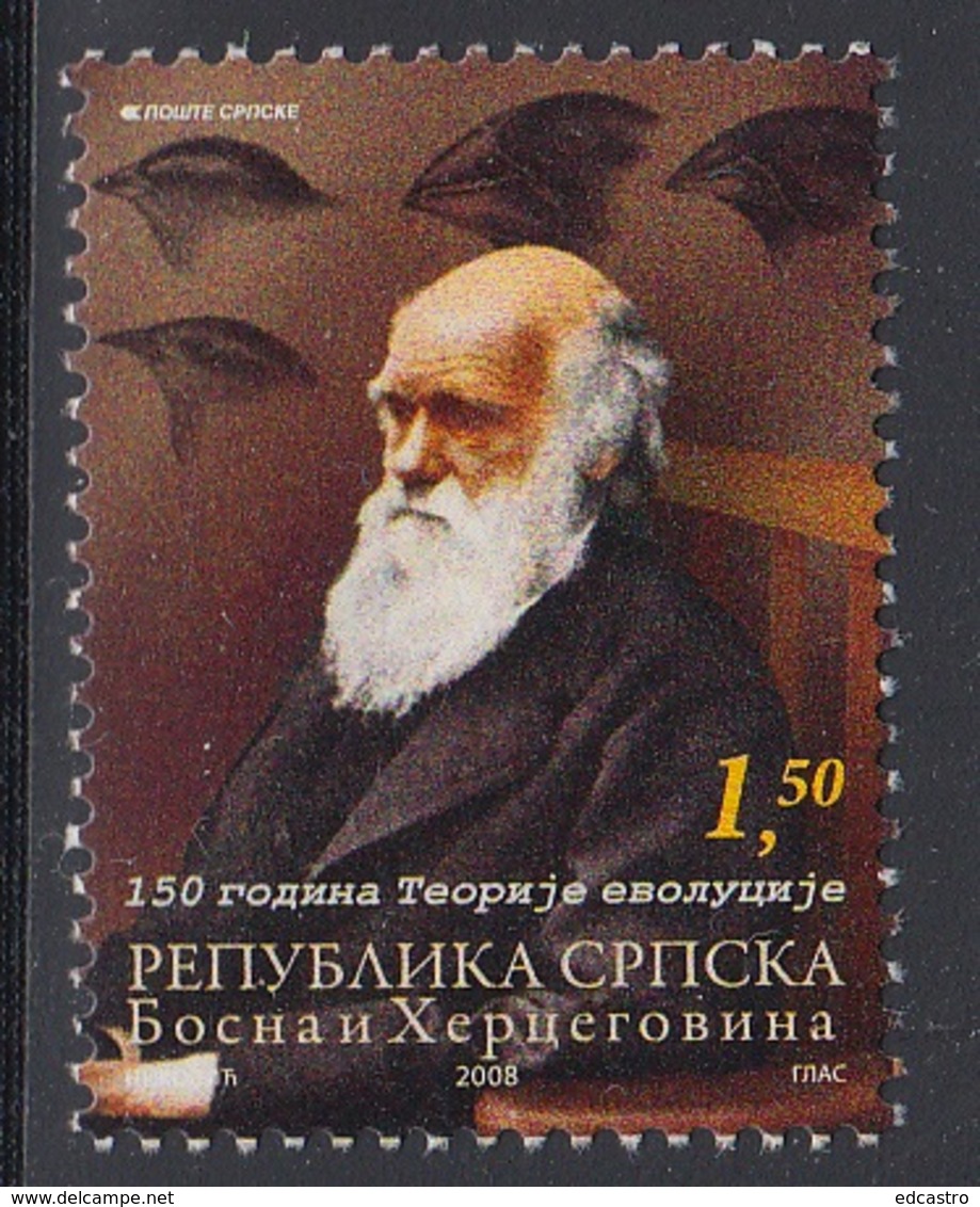 1.- BOSNIA I HERZEGOVINA MOSTAR 2008 150 Years Of The Theory Of Evolution - Charles Darwin - Bosnia And Herzegovina