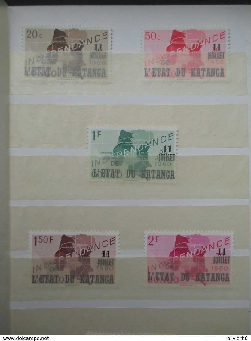 COLLECTION COMPLèTE TIMBRE NEUF (V1909) KATANGA (2 vues) n°1/81 + 5 tx surcharge Katanga + 5 tx surcharge Katanga Congo