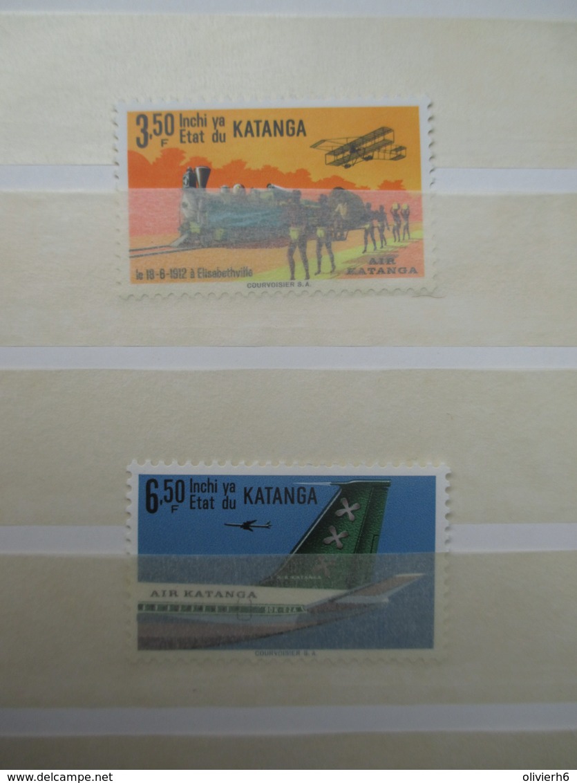 COLLECTION COMPLèTE TIMBRE NEUF (V1909) KATANGA (2 vues) n°1/81 + 5 tx surcharge Katanga + 5 tx surcharge Katanga Congo