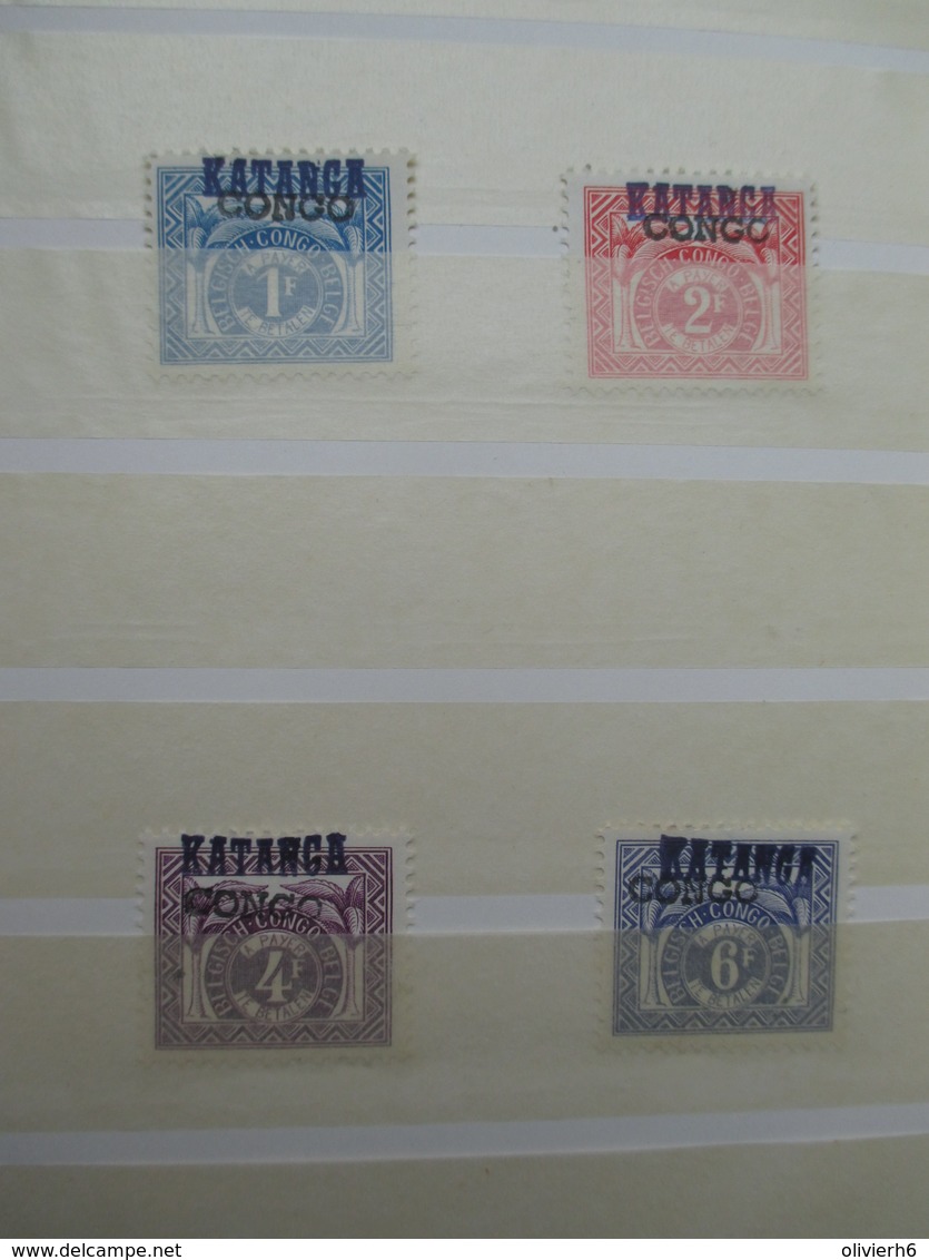 COLLECTION COMPLèTE TIMBRE NEUF (V1909) KATANGA (2 vues) n°1/81 + 5 tx surcharge Katanga + 5 tx surcharge Katanga Congo