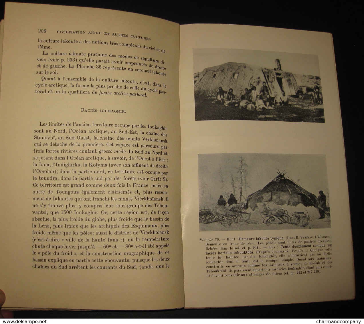 1937 G. MONTANDON Japon la Civilisation AÏNOU et les cultures arctiques Faciès Lapon-Esquimau - Voir table des matière