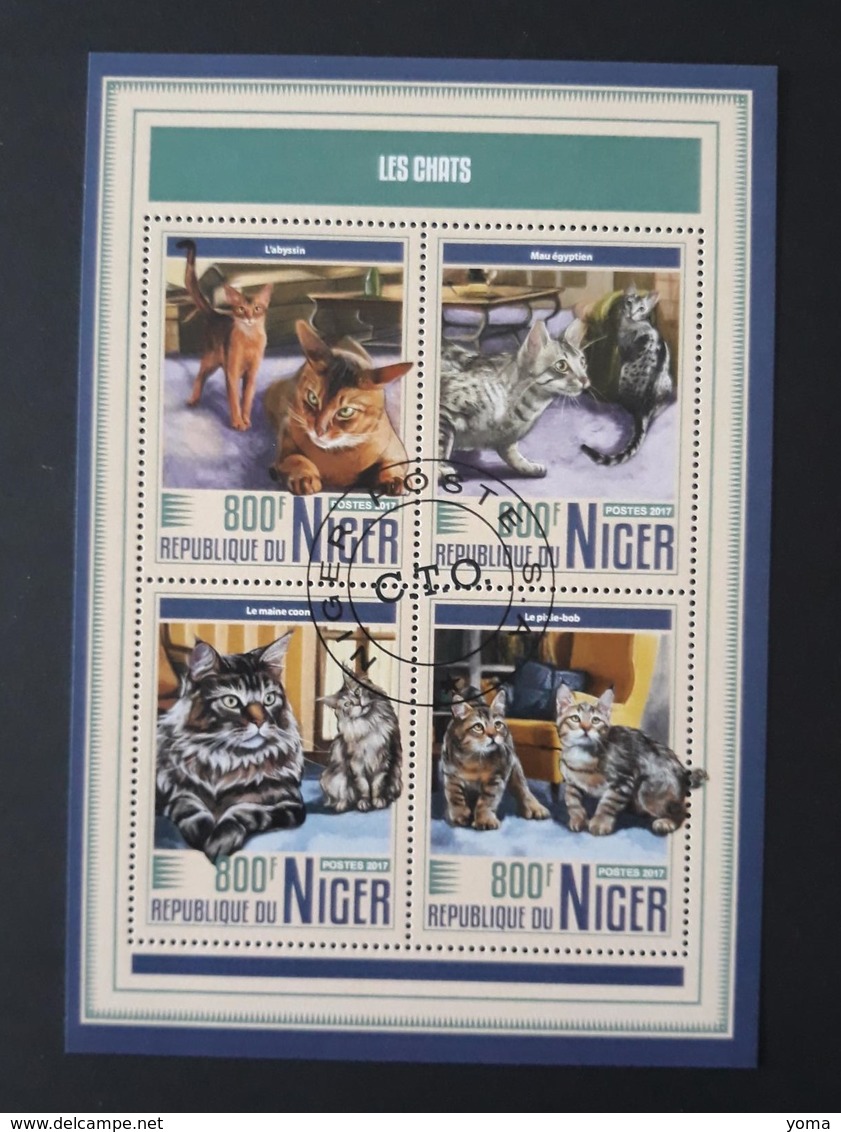 N° 4291 à 4294       Les Chats  -  Oblitérés - Niger (1960-...)