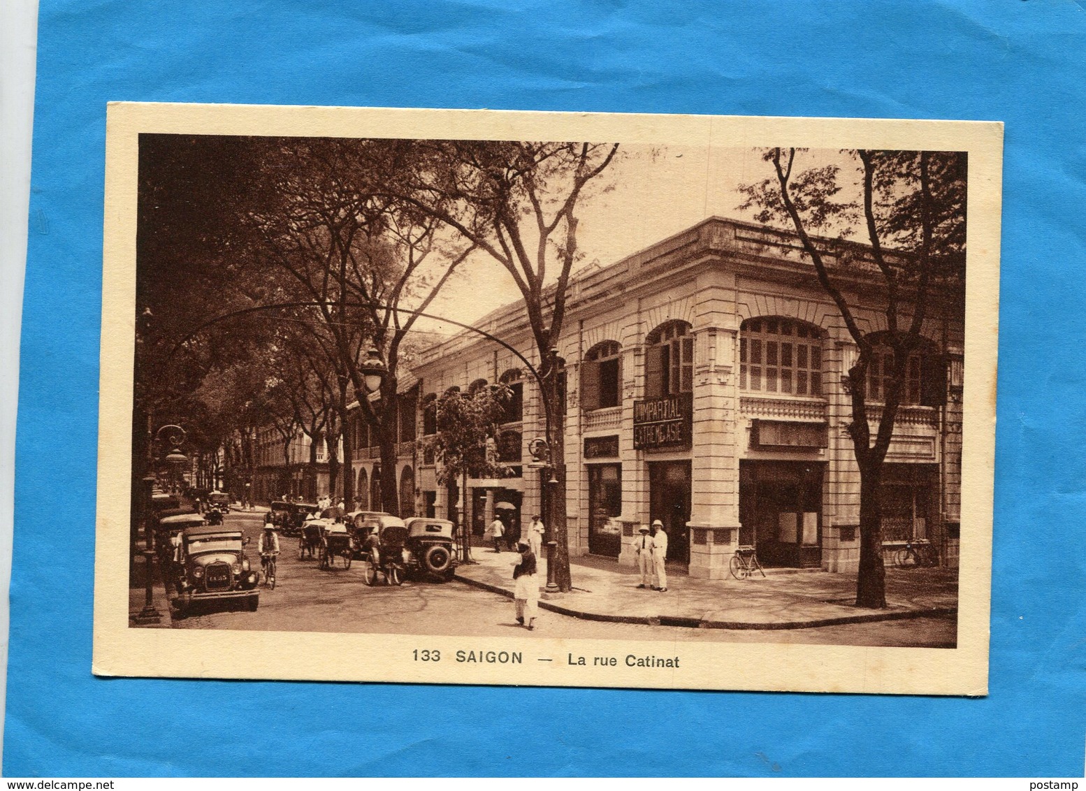 INDOCHINE-SAÏGON-la  Rue Catinat-animée Circulation- Autos-années 1920 -30 Aditiion  Nadal - Vietnam