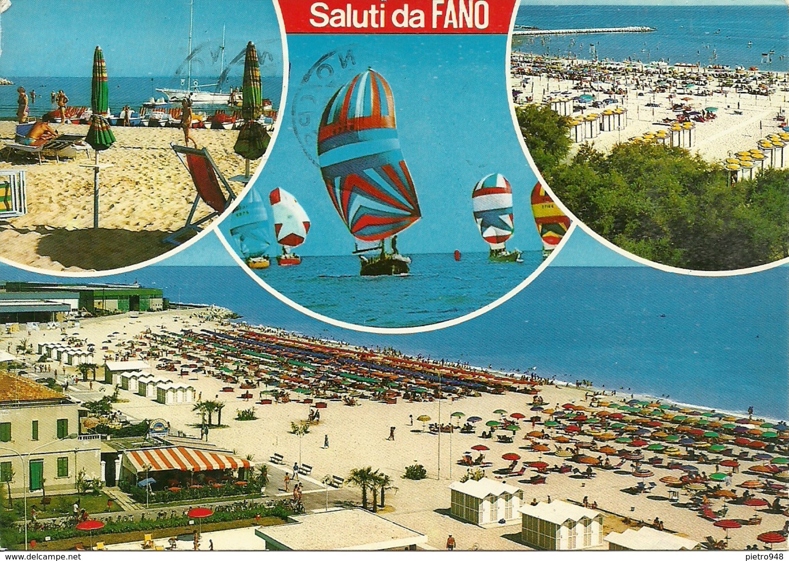 Fano (Pesaro) Vedute Della Spiaggia, Views Of The Beach, Vues De La Plage - Fano