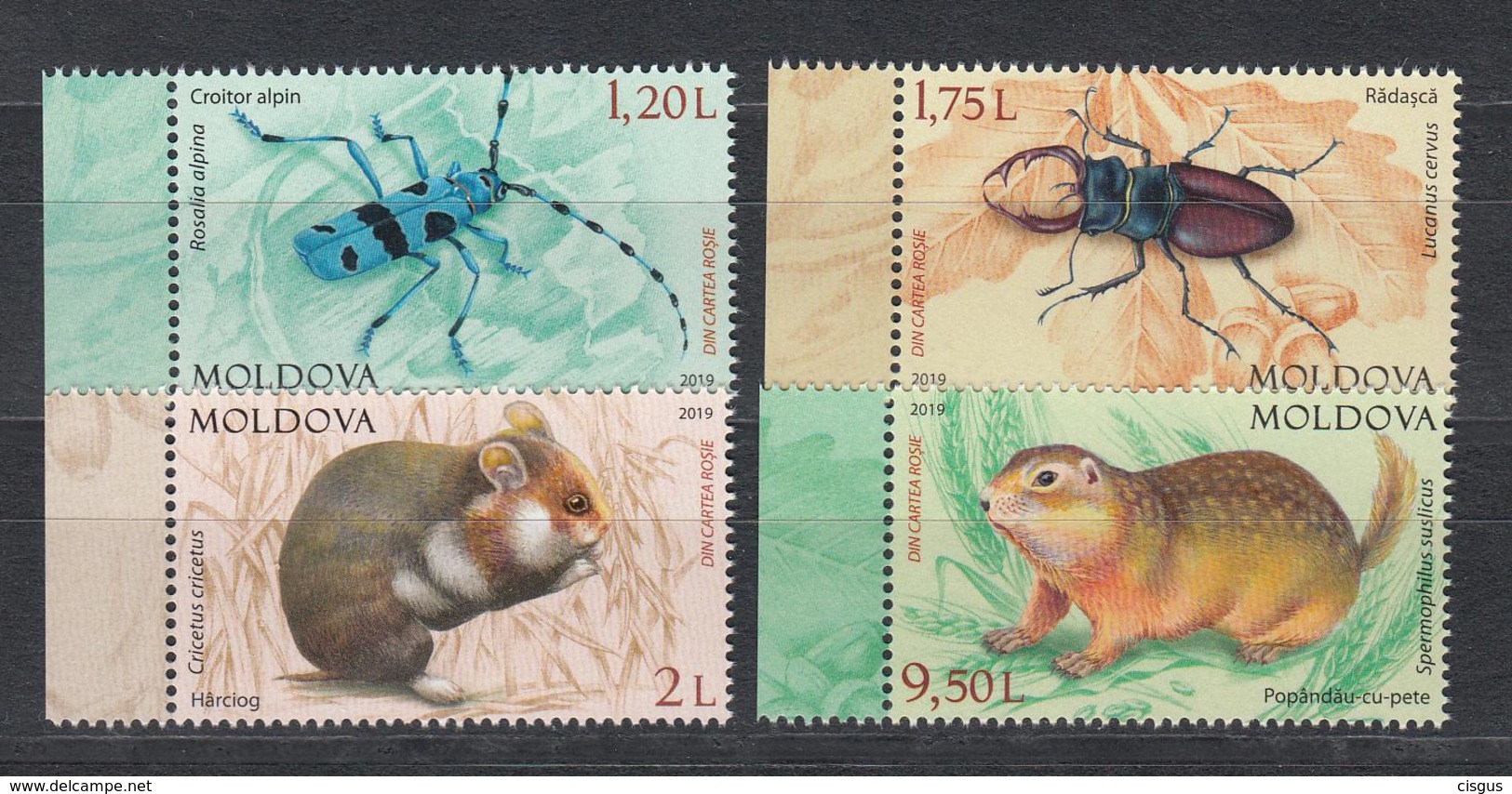 Moldova Moldawien MNH** 2019  Mi 102-95 Red Book Of Moldova Rodent & Insect - Moldawien (Moldau)