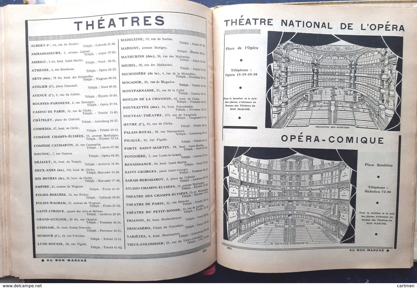 ART DECO AU BON MARCHE ALMANACH POUR 1936 BIEN COMPLET DE LA GRANDE CARTE DEPLIANTE  DE PARIS - Autres & Non Classés