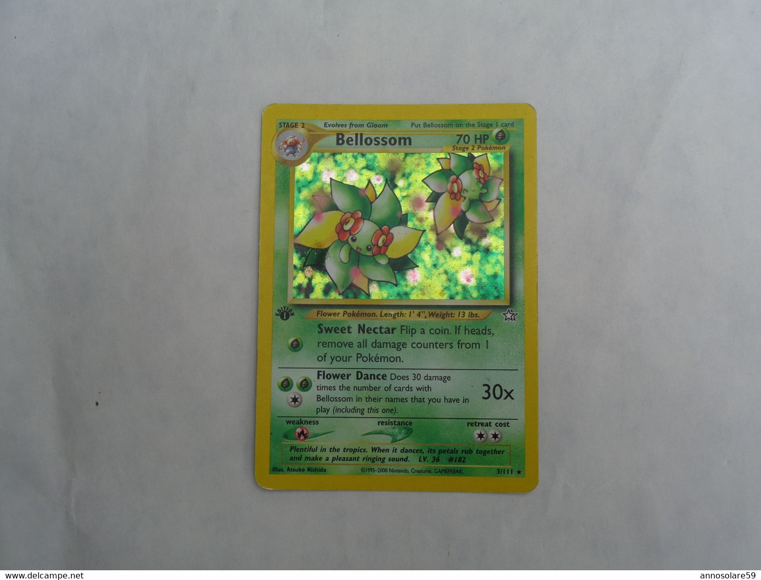 Pokemon "Bellossom" 3/111 Set Neo Genesis Holo Olografica - ENG. 1995-2000 - LEGGI - Altri & Non Classificati