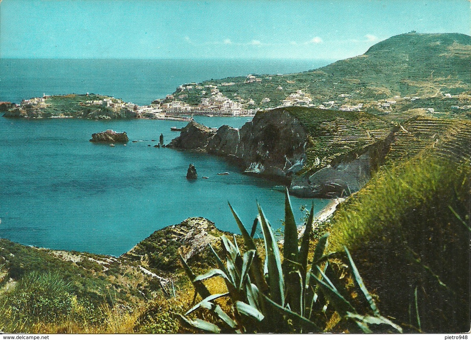 Ponza (Latina) Panorama Di Ponza Dal Monte Core, Ponza View As Seen From Core Mount - Latina