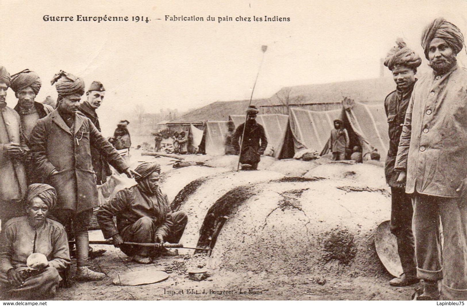 CPA Guerre 14 Européenne Grande Souvenir Fabrication Du Pain Chez Les Indiens - Guerre 1914-18