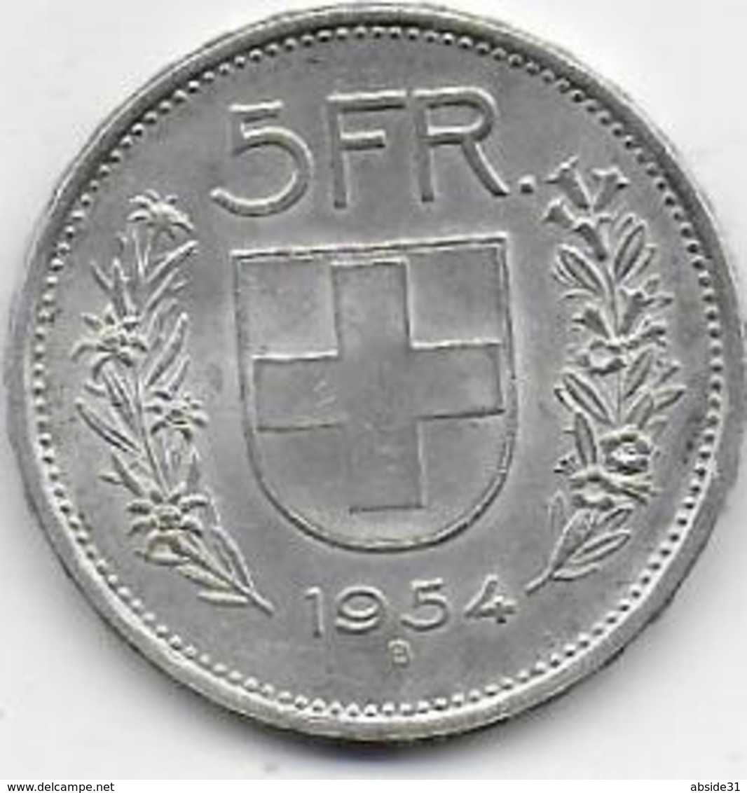 SUISSE - 5 Fr  1954 - Autres & Non Classés