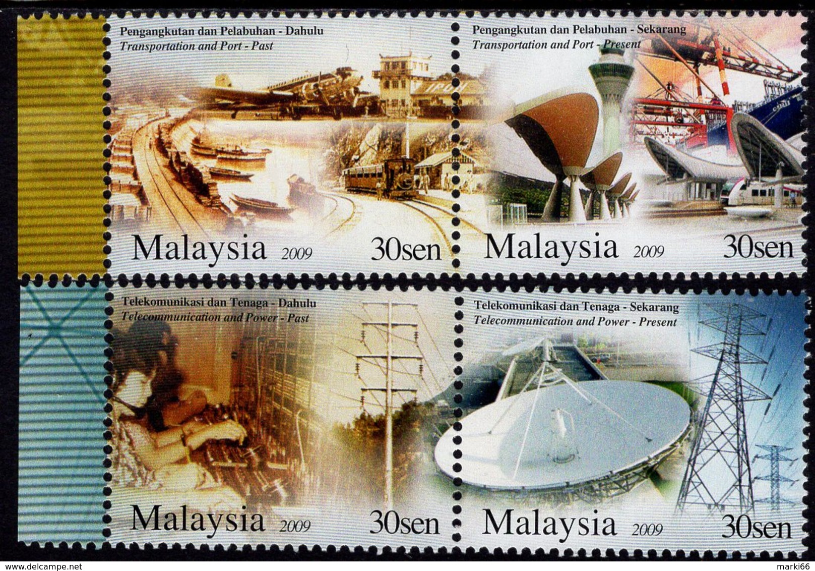 Malaysia - 2009 - Transportation And Telecommunication - Mint Stamp Set - Malaysia (1964-...)