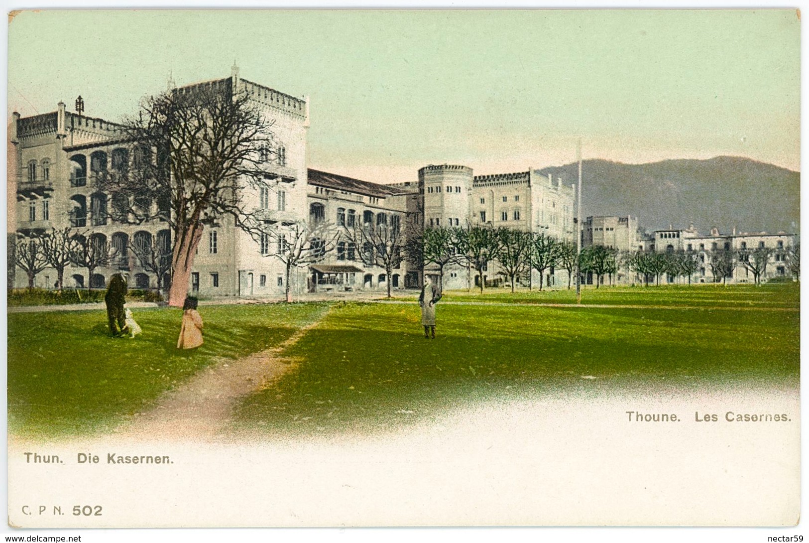 CPA Suisse Schweiz Thun Thoune Les Casernes - Die Kasernen - Non Circulée "1900" - Thoune / Thun