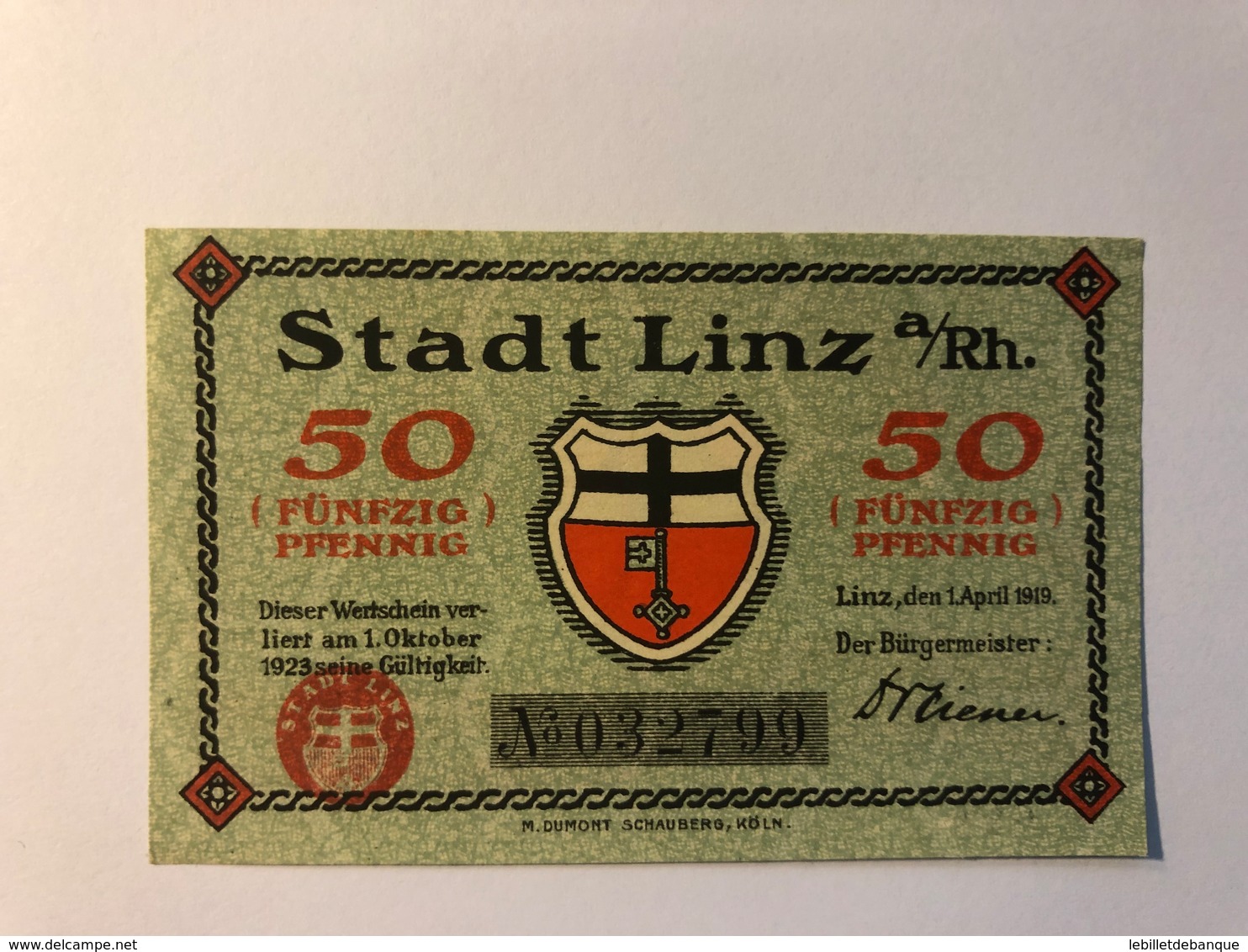 Allemagne Notgeld Linz 50 Pfennig - Collections