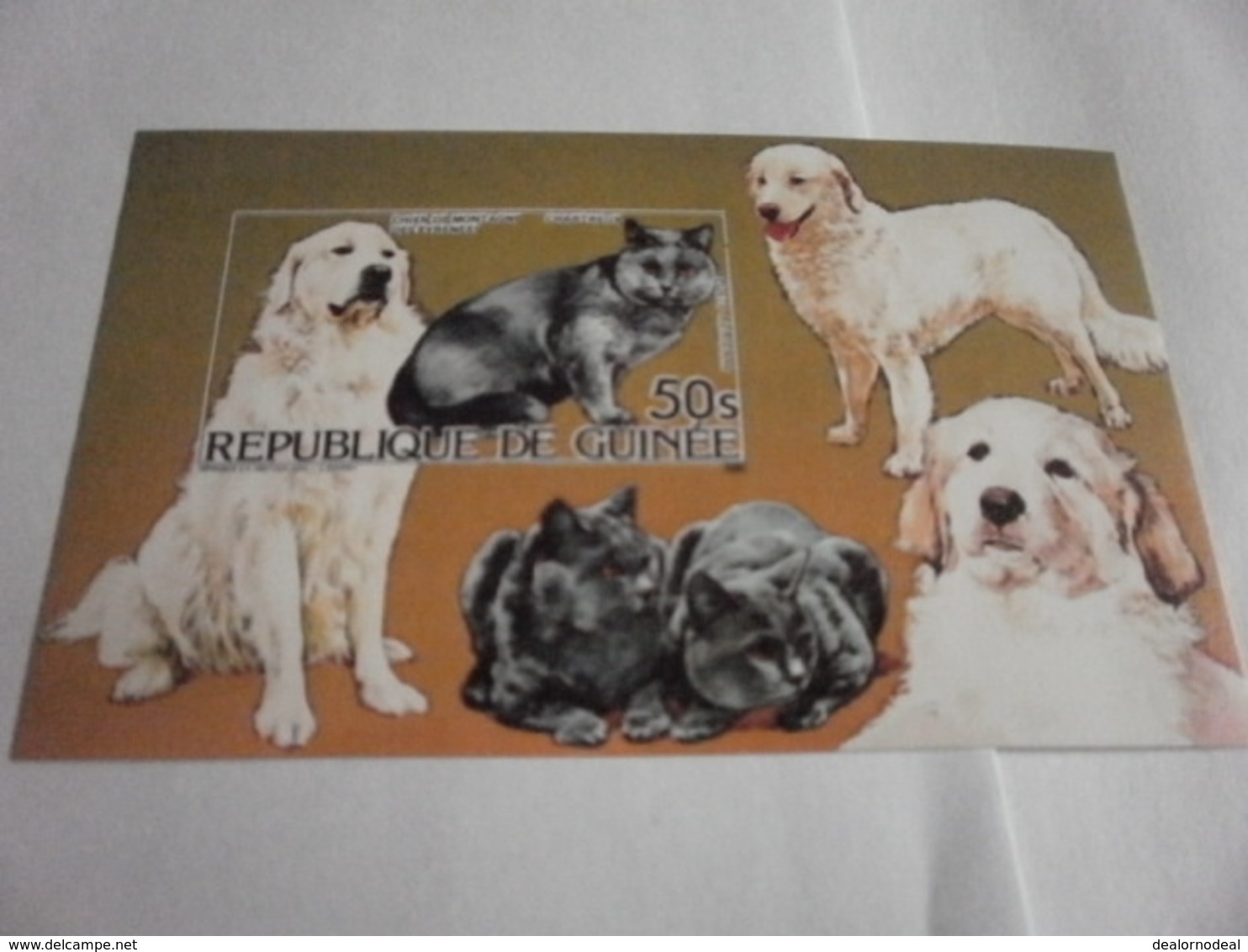 Miniature Sheet Imperf Cats And Dogs - Guinea (1958-...)