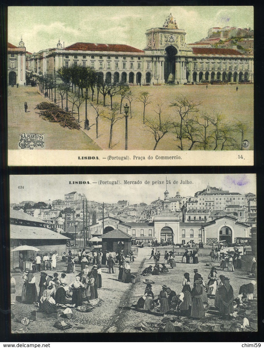 LISBOA - 2 CPA - MERCADO DE PEIXE 24 DE JULHO - PRACA DO COMMERCIO - Lisboa